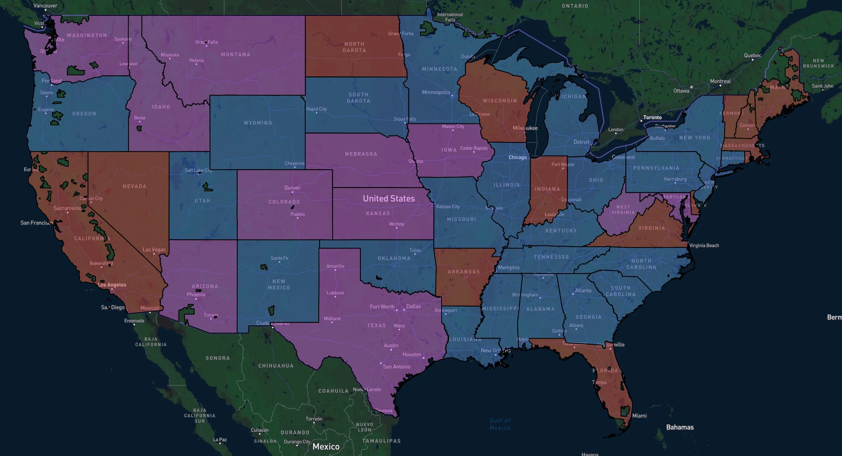 Coverage Report Map detailed view