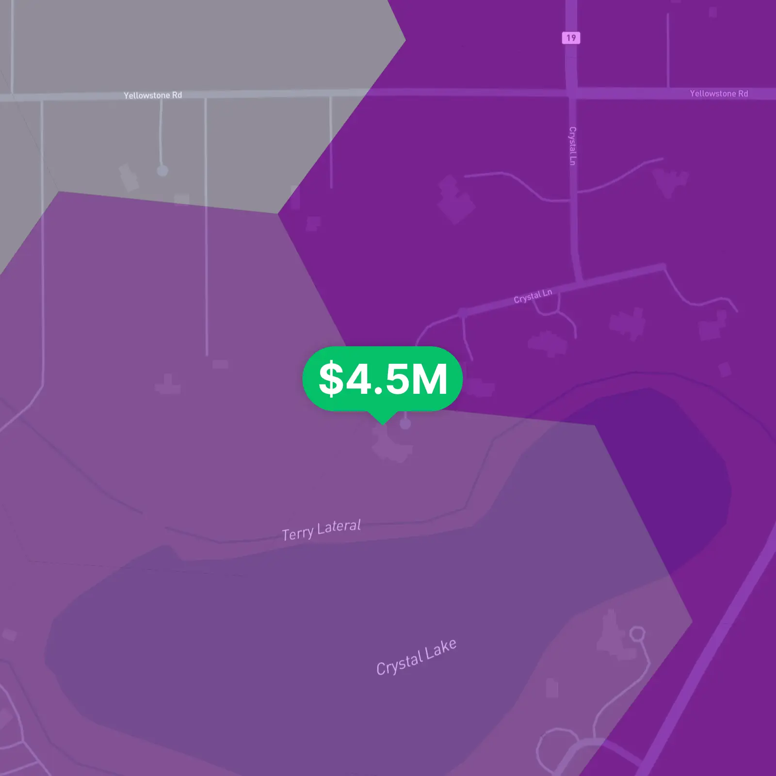 Real estate map with carrier coverage overlay